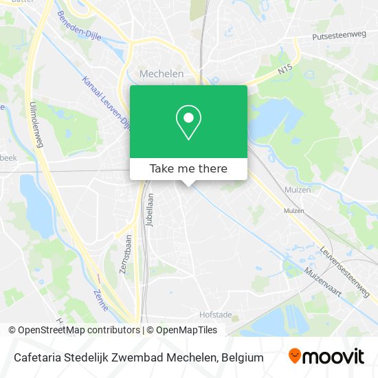 Cafetaria Stedelijk Zwembad Mechelen map