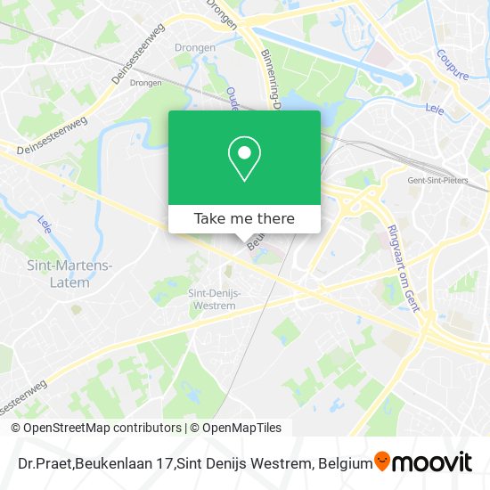 Dr.Praet,Beukenlaan 17,Sint Denijs Westrem map