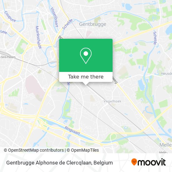Gentbrugge Alphonse de Clercqlaan plan