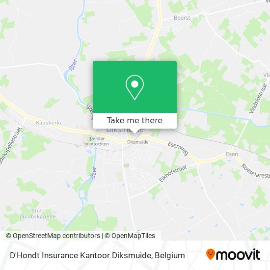 D'Hondt Insurance Kantoor Diksmuide map