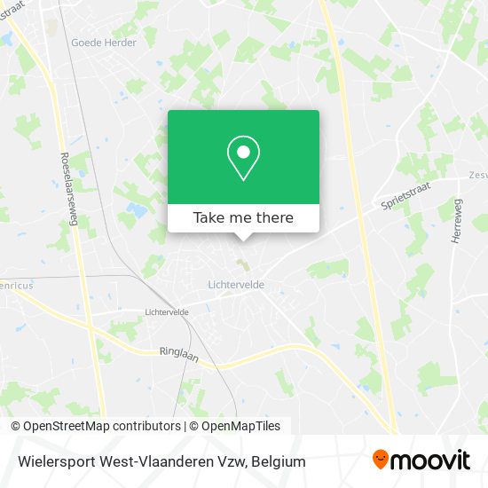 Wielersport West-Vlaanderen Vzw map