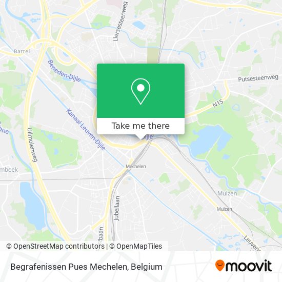 Begrafenissen Pues Mechelen map