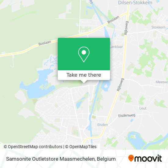 Samsonite Outletstore Maasmechelen map