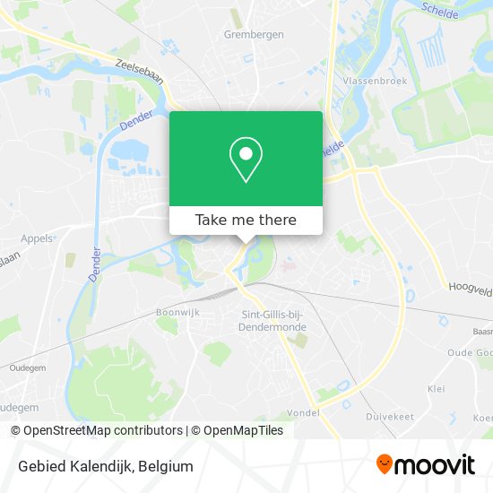 Gebied Kalendijk map