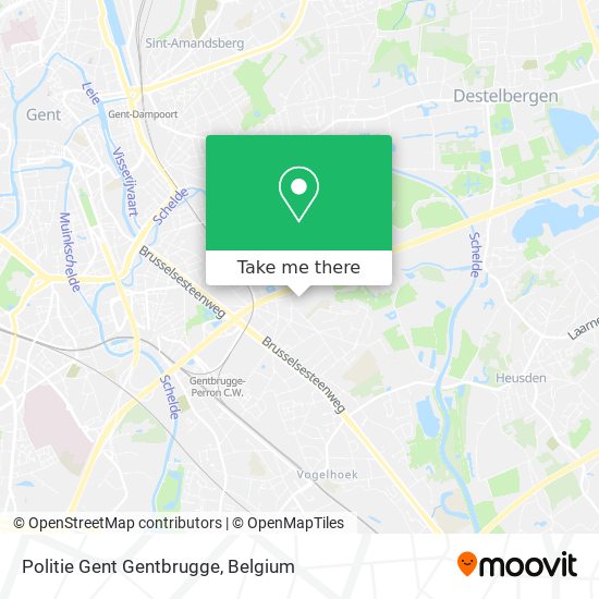 Politie Gent Gentbrugge map