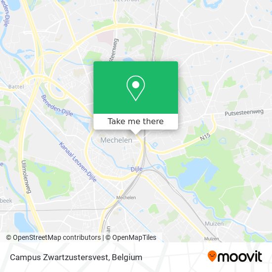 Campus Zwartzustersvest map