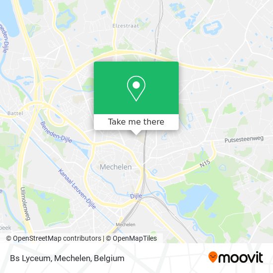 Bs Lyceum, Mechelen map