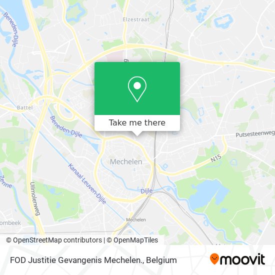 FOD Justitie Gevangenis Mechelen. map