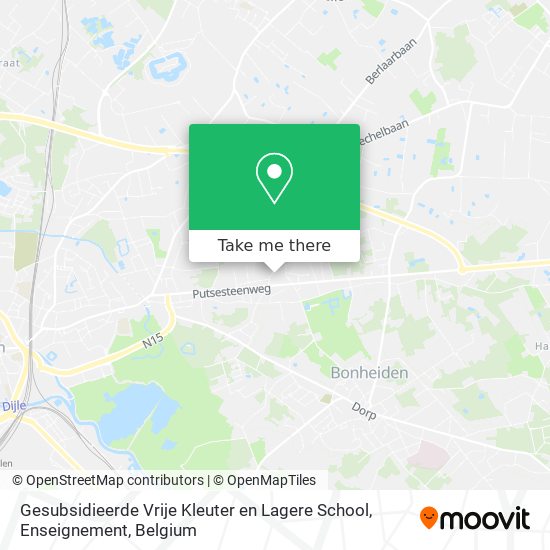 Gesubsidieerde Vrije Kleuter en Lagere School, Enseignement map