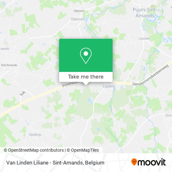 Van Linden Liliane - Sint-Amands map
