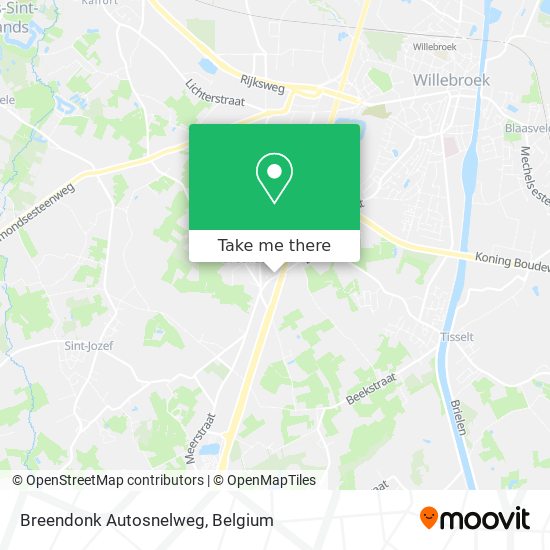 Breendonk Autosnelweg map