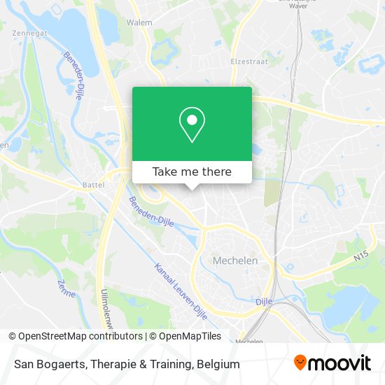 San Bogaerts, Therapie & Training map