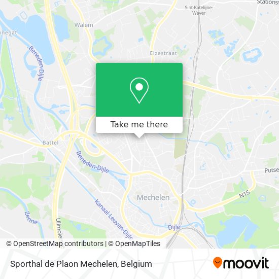 Sporthal de Plaon Mechelen map