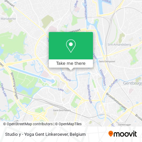 Studio y - Yoga Gent Linkeroever map