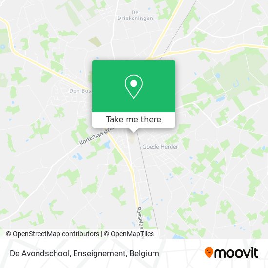 De Avondschool, Enseignement map