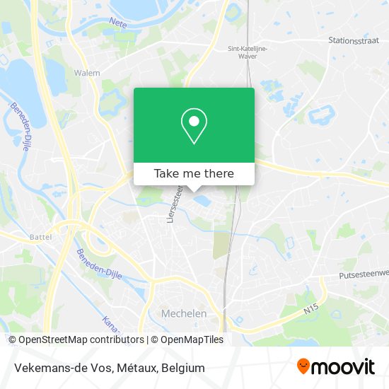 Vekemans-de Vos, Métaux map