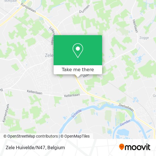 Zele Huivelde/N47 map