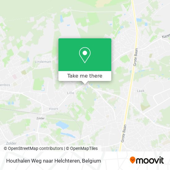 Houthalen Weg naar Helchteren map