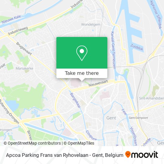 Apcoa Parking Frans van Ryhovelaan - Gent map