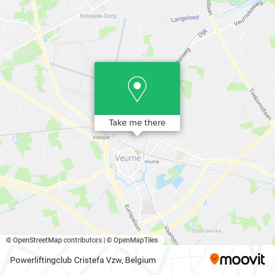 Powerliftingclub Cristefa Vzw map