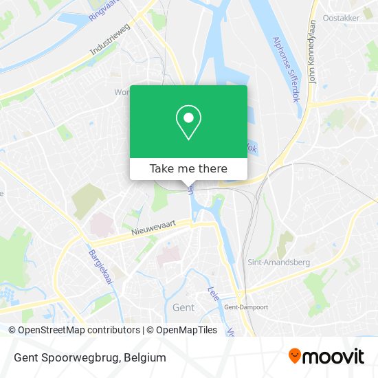 Gent Spoorwegbrug map