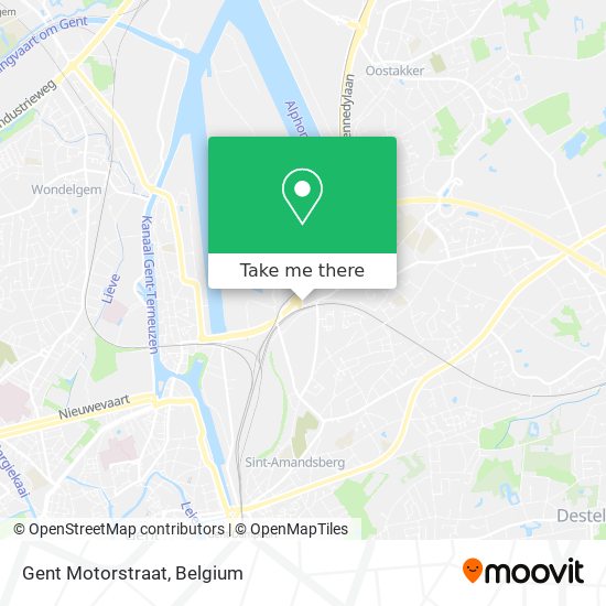 Gent Motorstraat map