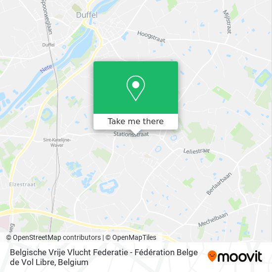 Belgische Vrije Vlucht Federatie - Fédération Belge de Vol Libre map