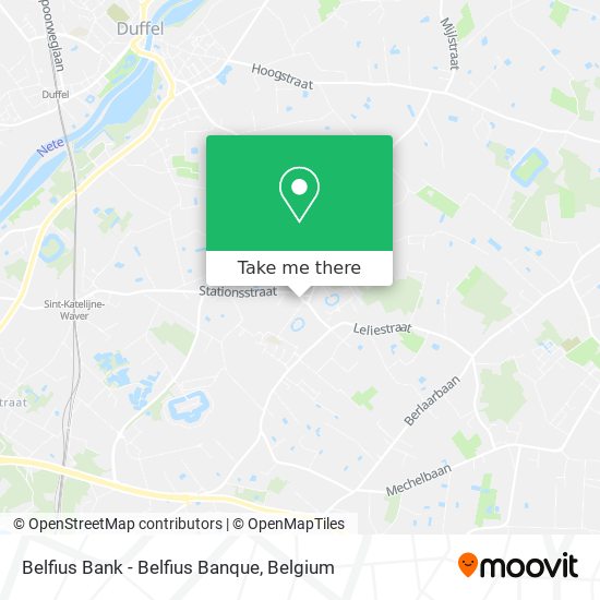 Belfius Bank - Belfius Banque map