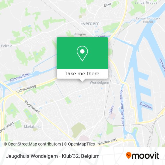 Jeugdhuis Wondelgem - Klub'32 map