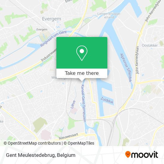 Gent Meulestedebrug map