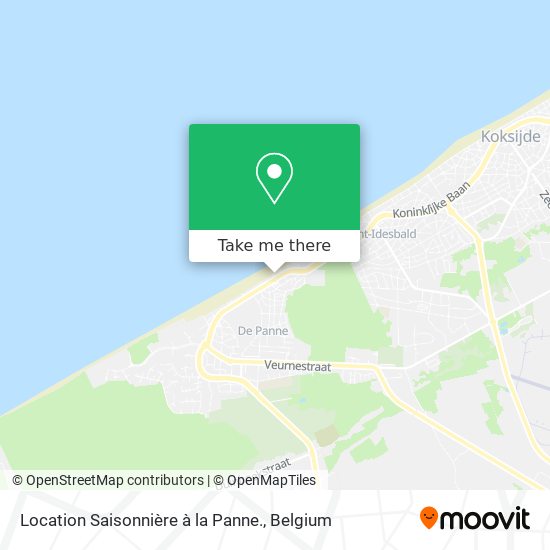 Location Saisonnière à la Panne. plan