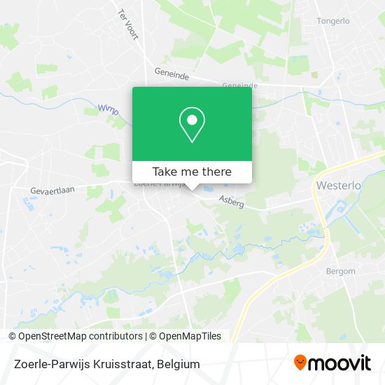 Zoerle-Parwijs Kruisstraat map