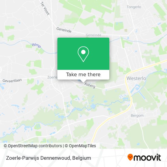 Zoerle-Parwijs Dennenwoud map