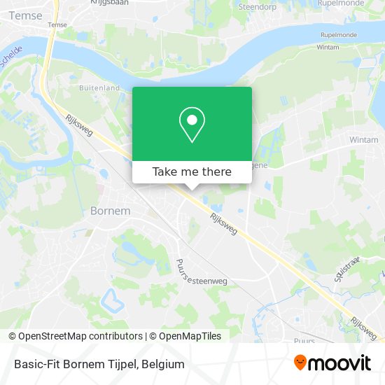 Basic-Fit Bornem Tijpel map