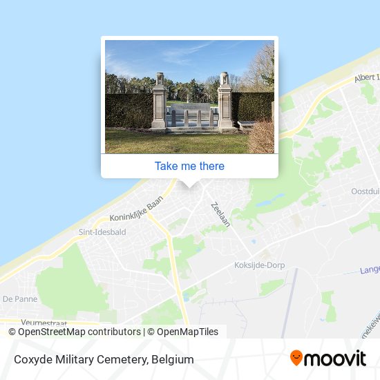 Coxyde Military Cemetery plan