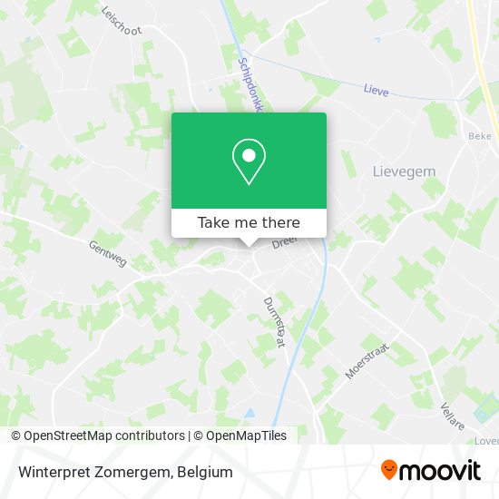 Winterpret Zomergem map