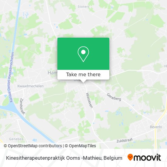 Kinesitherapeutenpraktijk Ooms -Mathieu map