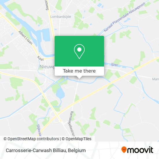 Carrosserie-Carwash Billiau map