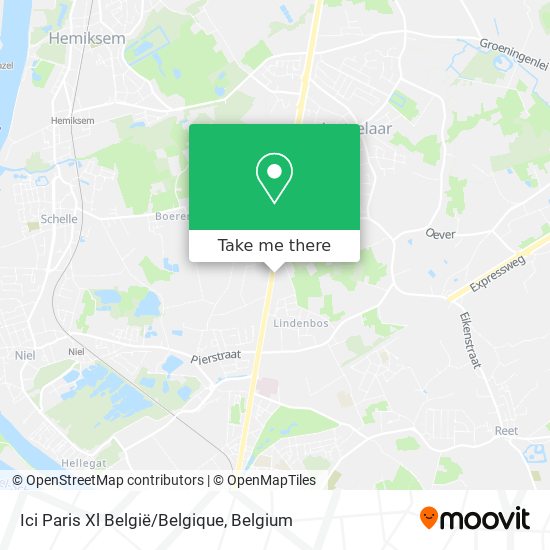 Ici Paris Xl België/Belgique map