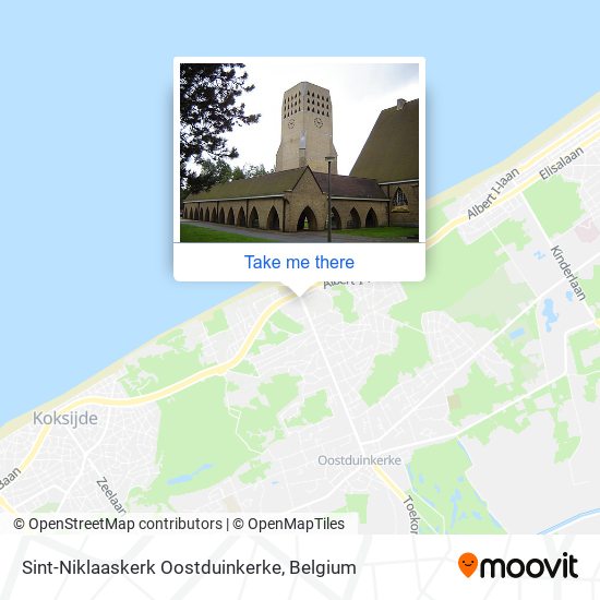 Sint-Niklaaskerk Oostduinkerke map