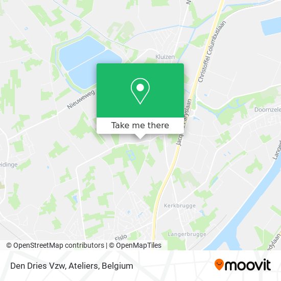 Den Dries Vzw, Ateliers map