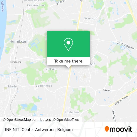 INFINITI Center Antwerpen map