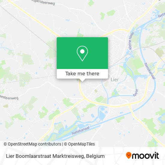 Lier Boomlaarstraat Marktreisweg map