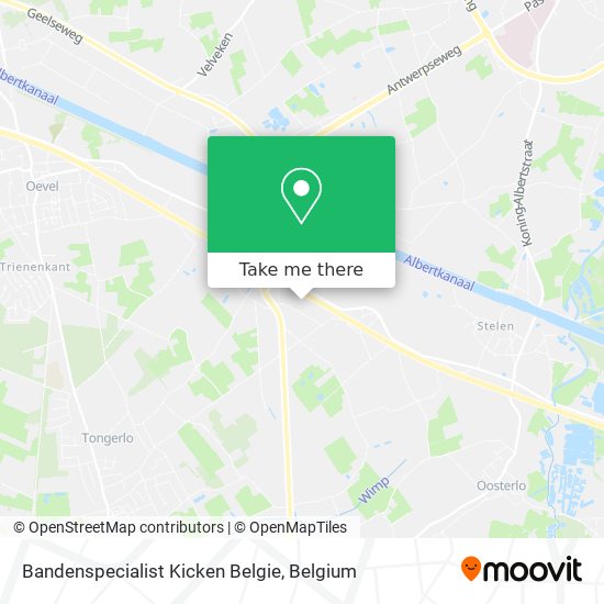 Bandenspecialist Kicken Belgie map