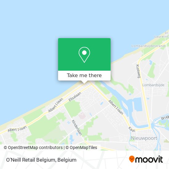 O'Neill Retail Belgium map