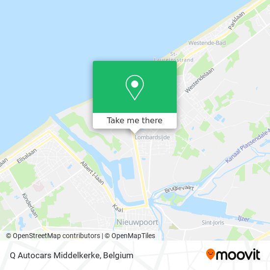 Q Autocars Middelkerke map