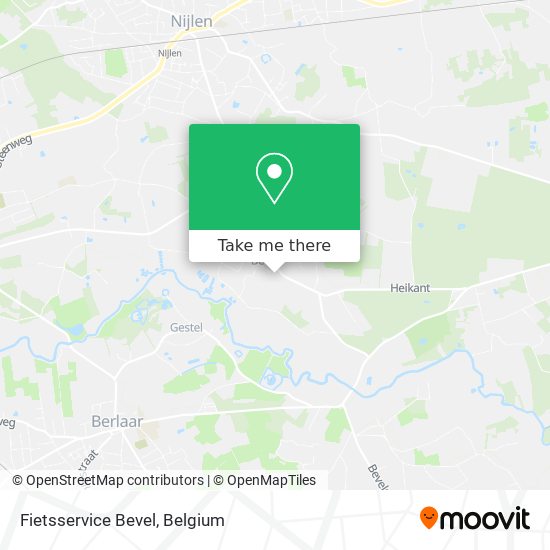 Fietsservice Bevel map