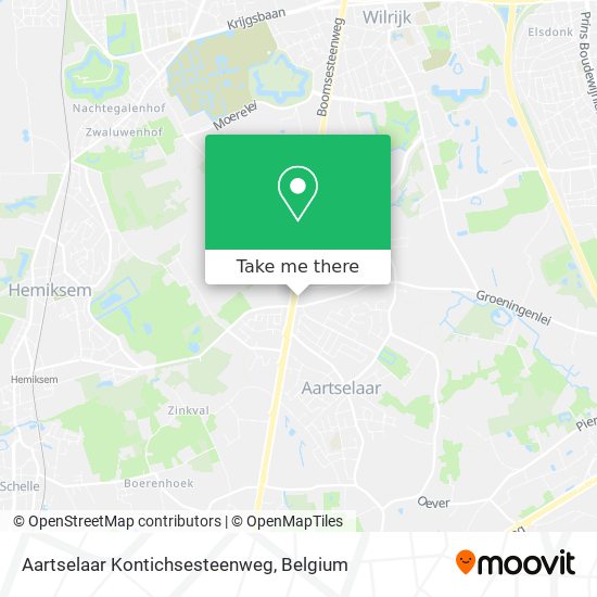 Aartselaar Kontichsesteenweg plan