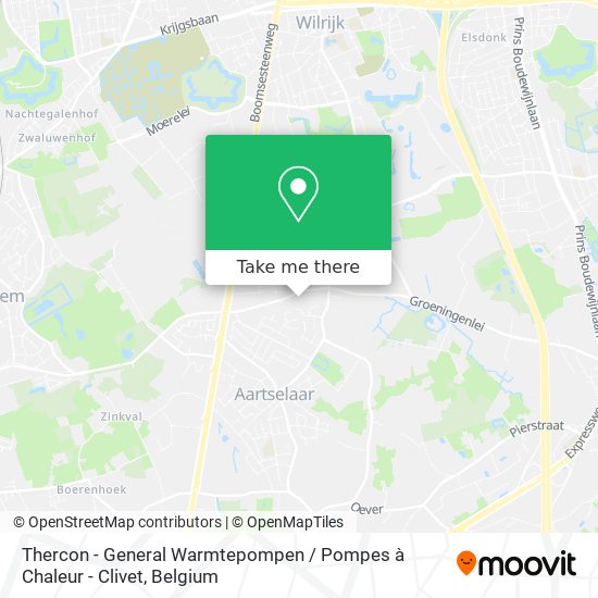 Thercon - General Warmtepompen / Pompes à Chaleur - Clivet map