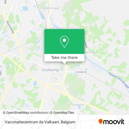 Vaccinatiecentrum de Valkaart map